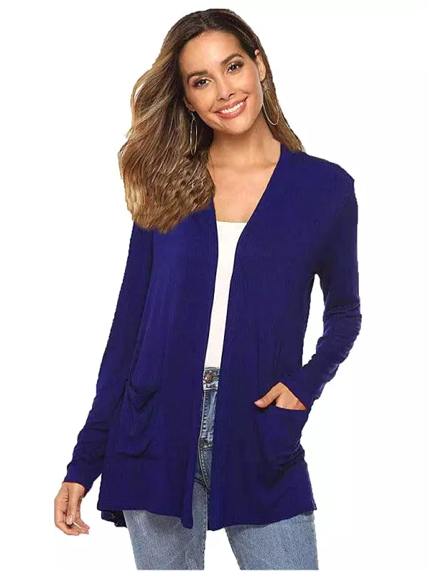 Mid-Length  Women Cardigan Sweater