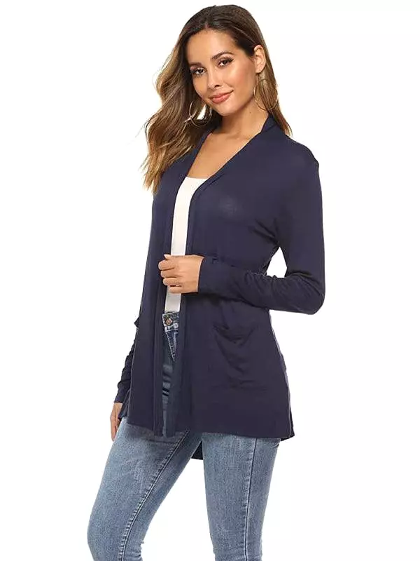 Mid-Length  Women Cardigan Sweater