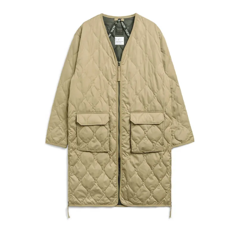 Military V-Neck Coat - Coyote