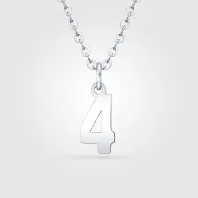 Mini Jersey Number Necklace | Stainless Steel