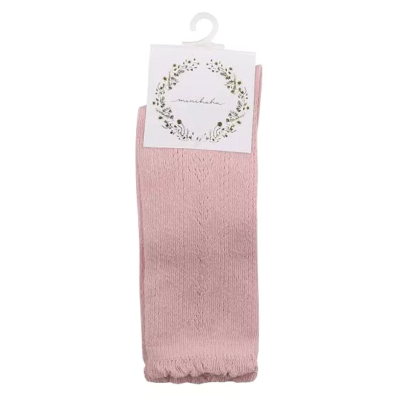 Minihaha Pointelle Knee High Socks - Dusky Pink