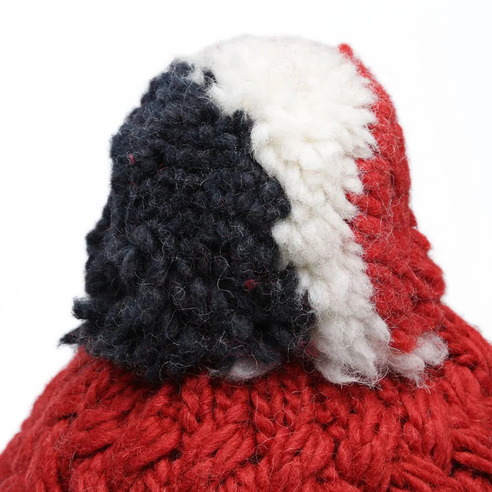 Moncler Tricolour Knitted Pom Pom HatNavy, Red & White