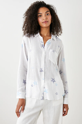 Navy Stitched Stars Charli Shirt