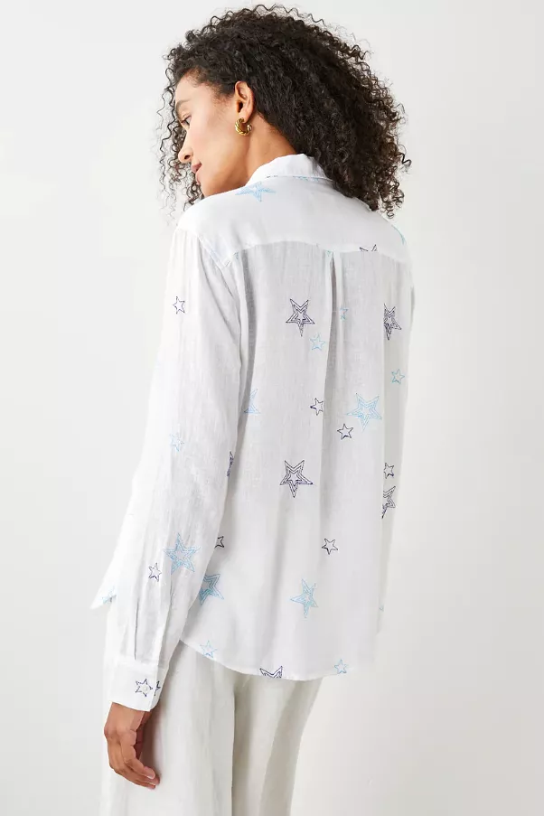 Navy Stitched Stars Charli Shirt