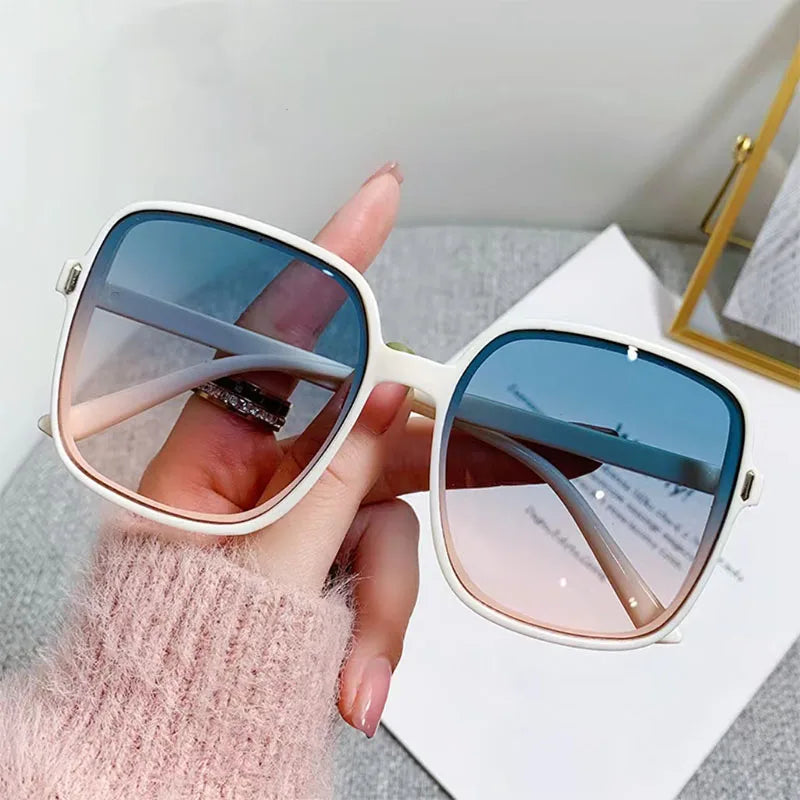 New Oversized Rectangle Sunglasses Women's Fashion Square Sun Glasses