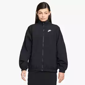 NIKE WOMEN'S SPORTSWEAR ESSENTIAL WINDRUNNER BLACK WOVEN JACKET