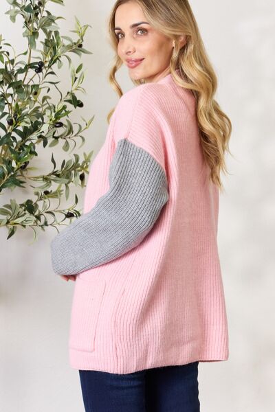 Open Front Cardigan with Pockets