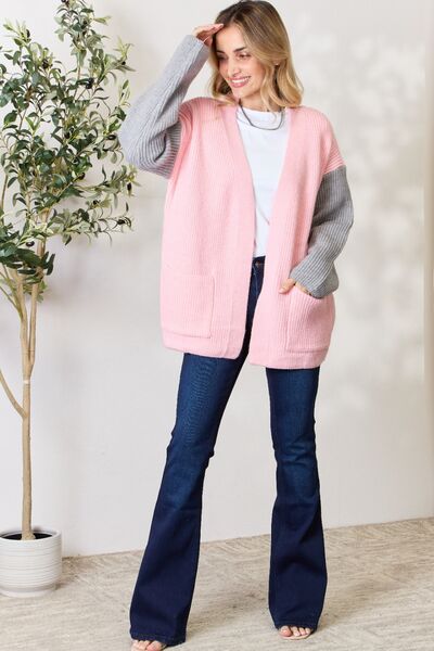 Open Front Cardigan with Pockets