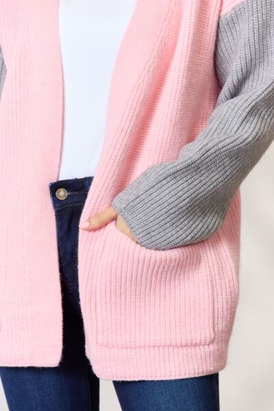 Open Front Cardigan with Pockets