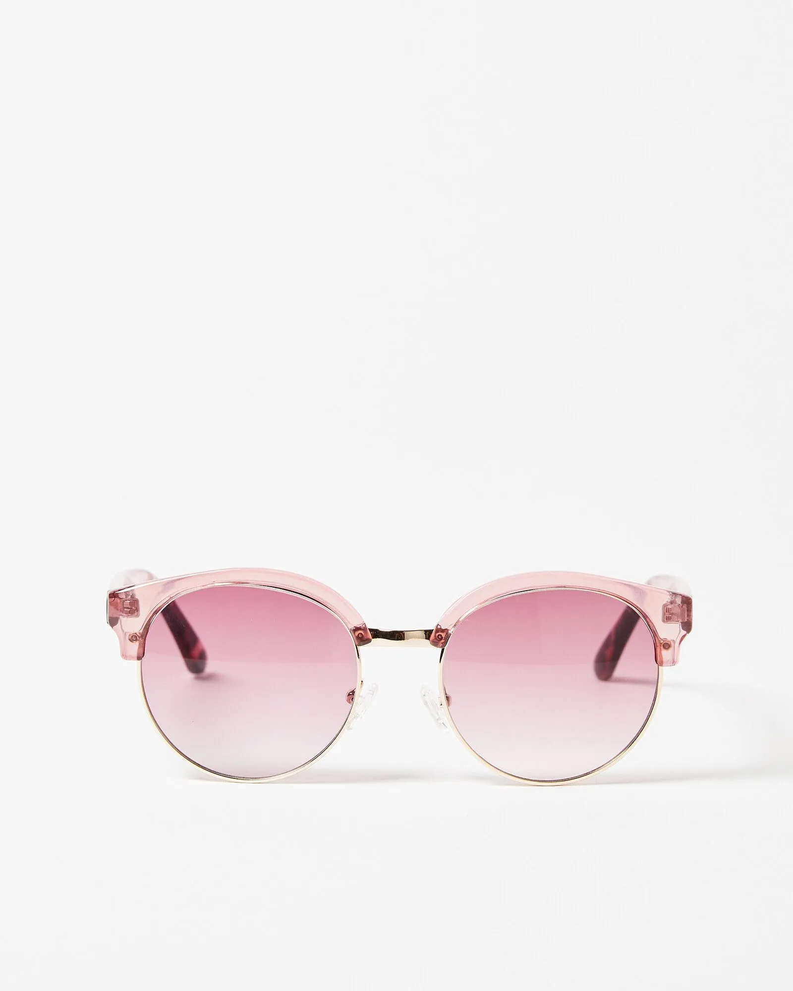 Pink & Faux Tortoiseshell Clubmaster Sunglasses