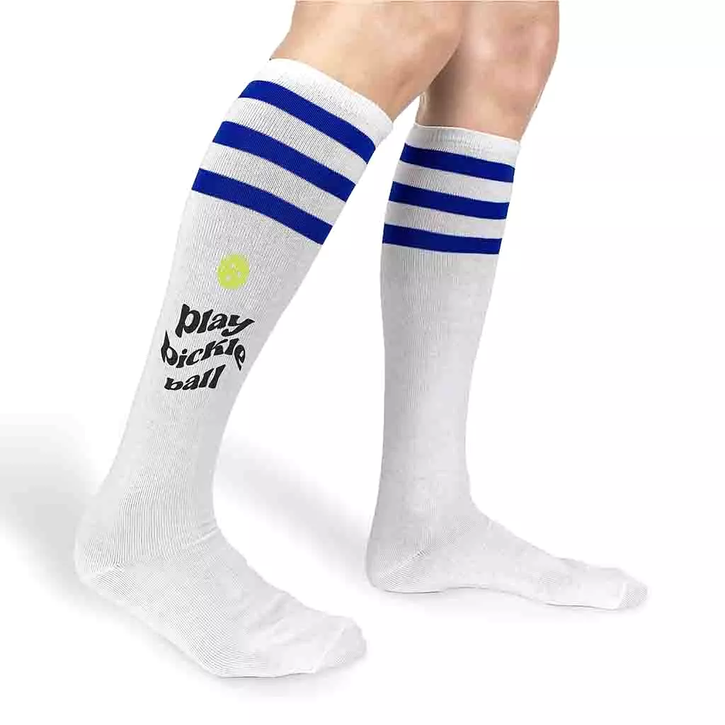 Play Pickleball Novelty Knee High Socks for Her