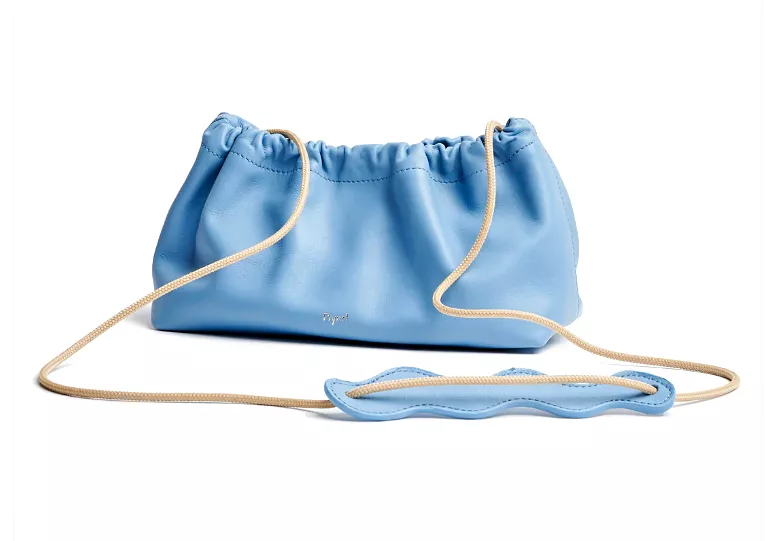 Project Dyad || Sky Blue Rope Strap Magnet Button Closes Wave Bag