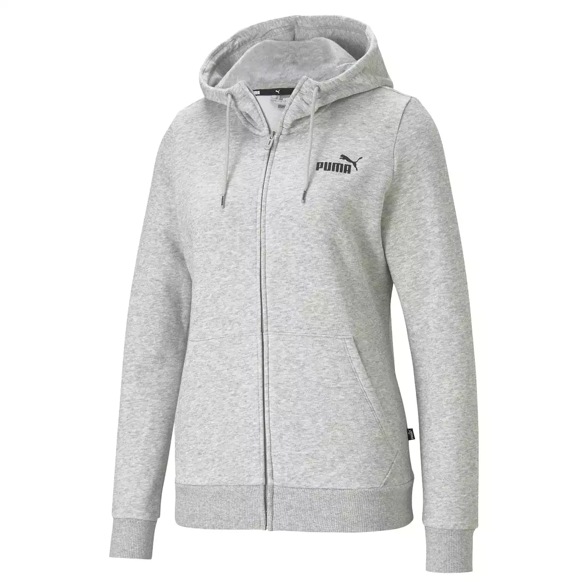 PUMA WOMEN'S ESSENTIALS FULL-ZIP GREY JACKET