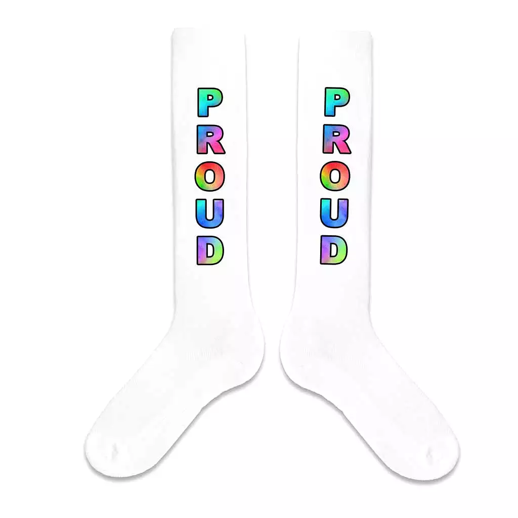 Rainbow PROUD Cotton Knee High Socks