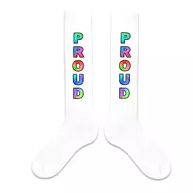 Rainbow PROUD Cotton Knee High Socks