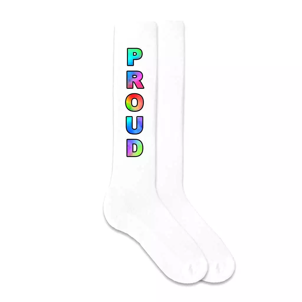 Rainbow PROUD Cotton Knee High Socks