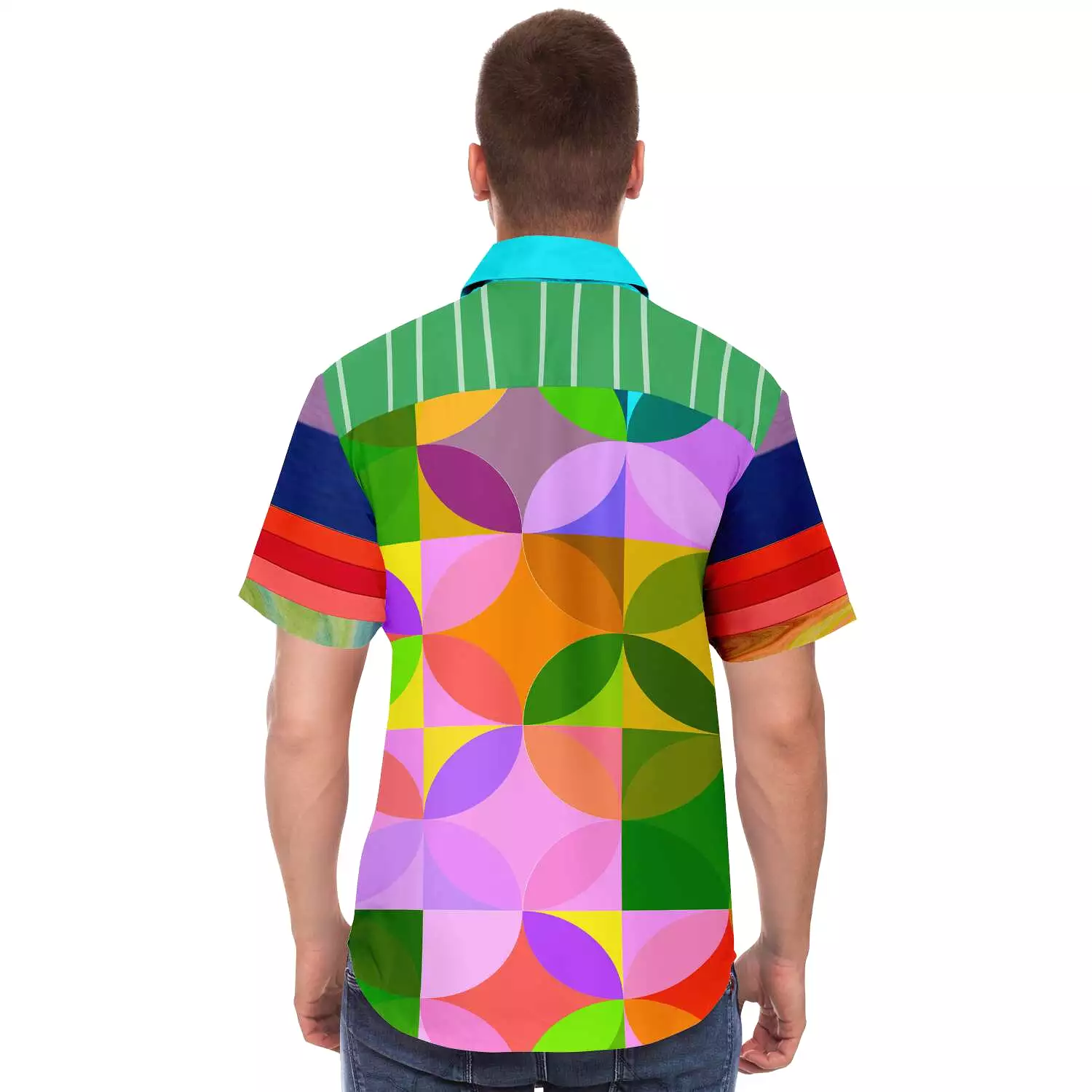 Rainbow-Tastic Short Sleeve Button Down Shirt