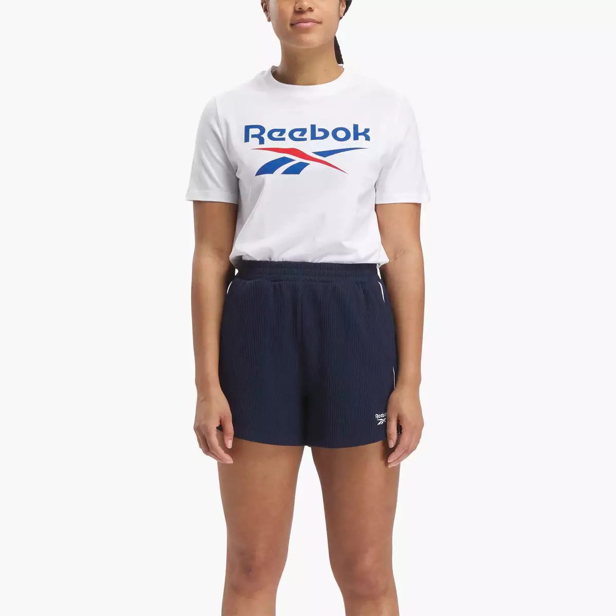 REEBOK WOMEN'S IDENTITY BIG LOGO WHITE TEE