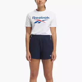 REEBOK WOMEN'S IDENTITY BIG LOGO WHITE TEE