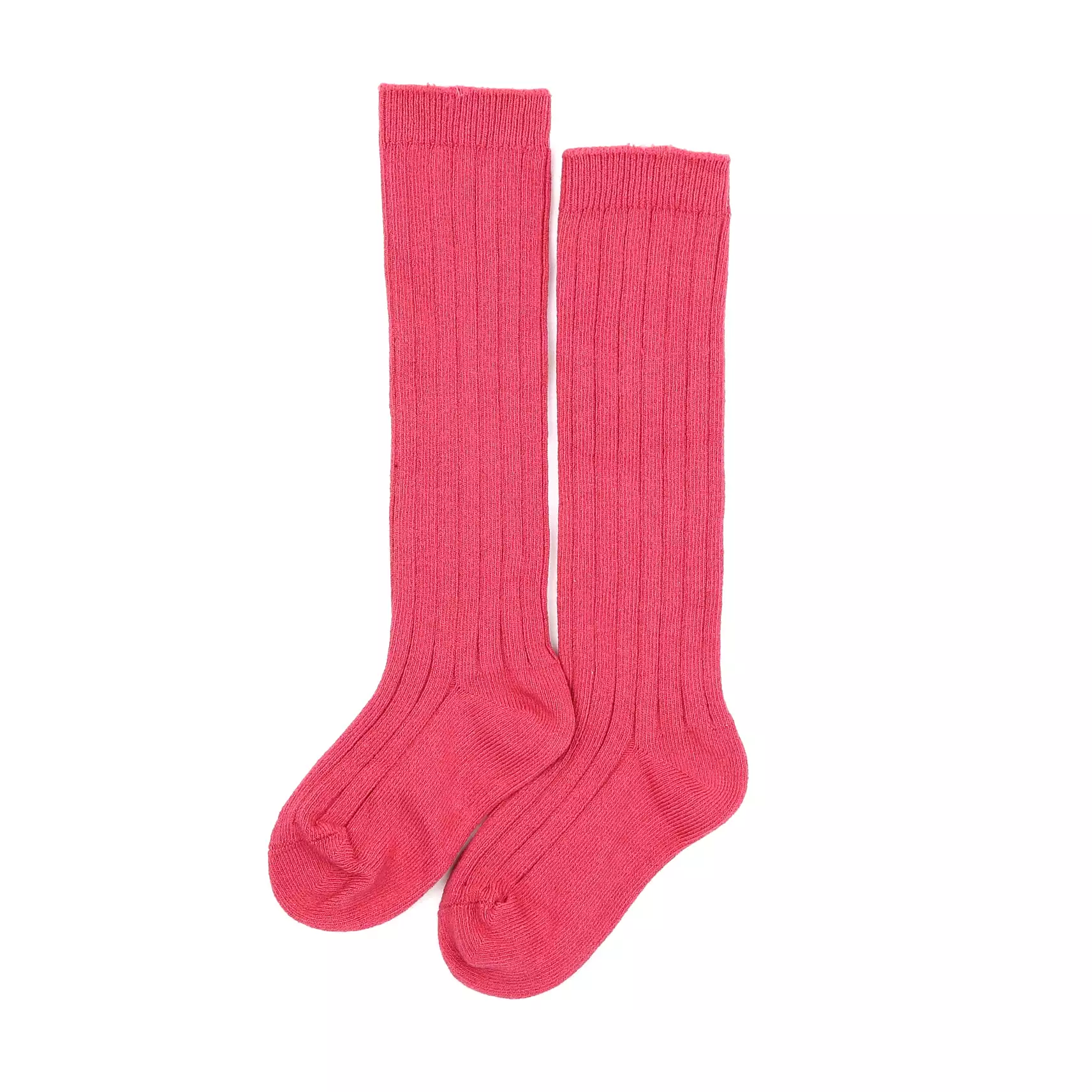 Ribbed Knee High Socks (Cherry)