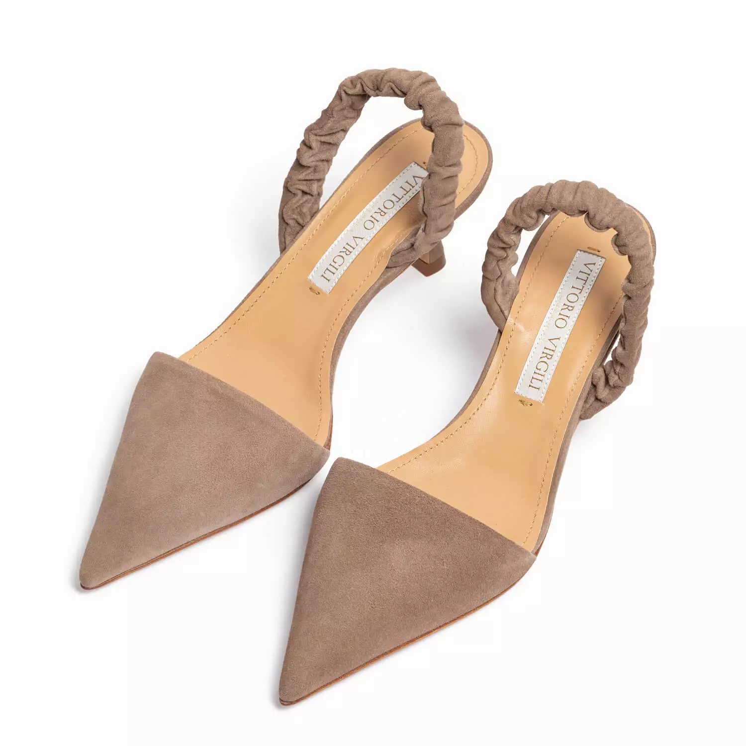 Sand women's suede sling back décolleté