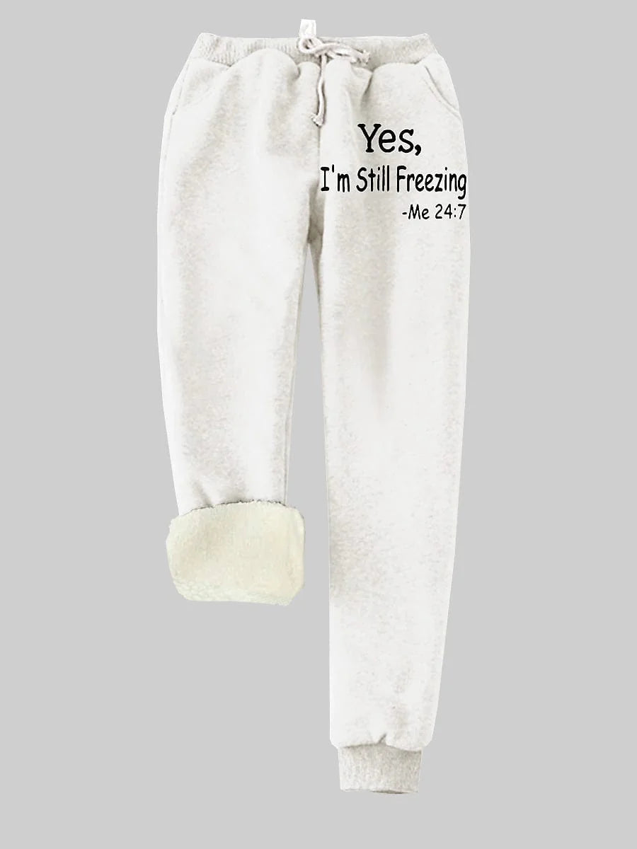 Savannah Joggers: Women's High Rise Fleece-Lined Sweatpants with Print Pocket