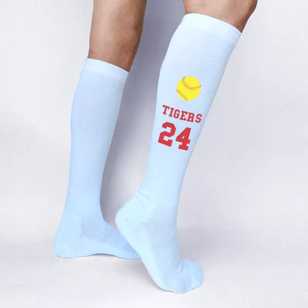 SAVE 30% on Custom Printed Baseball and Softball Knee High Socks