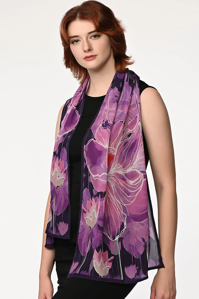 Sevya Kamala scarf, lotus cupro