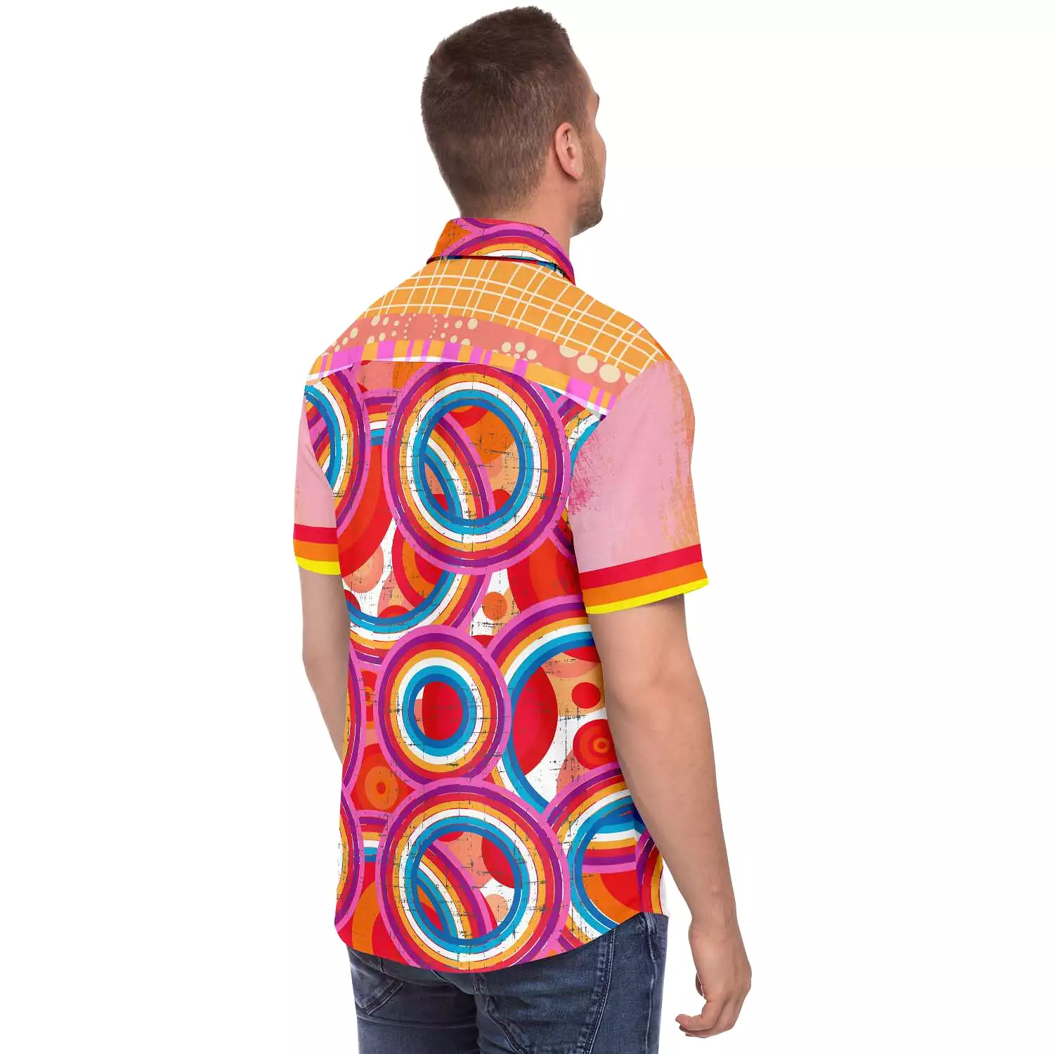 Solar Flare Short Sleeve Button Down Shirt