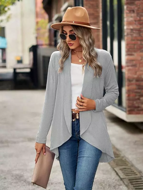 Solid Loose Women Cardigan Sweater