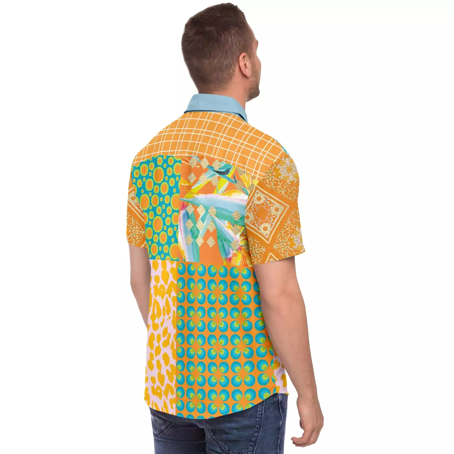 South Beach Short Sleeve Button Down Shirt