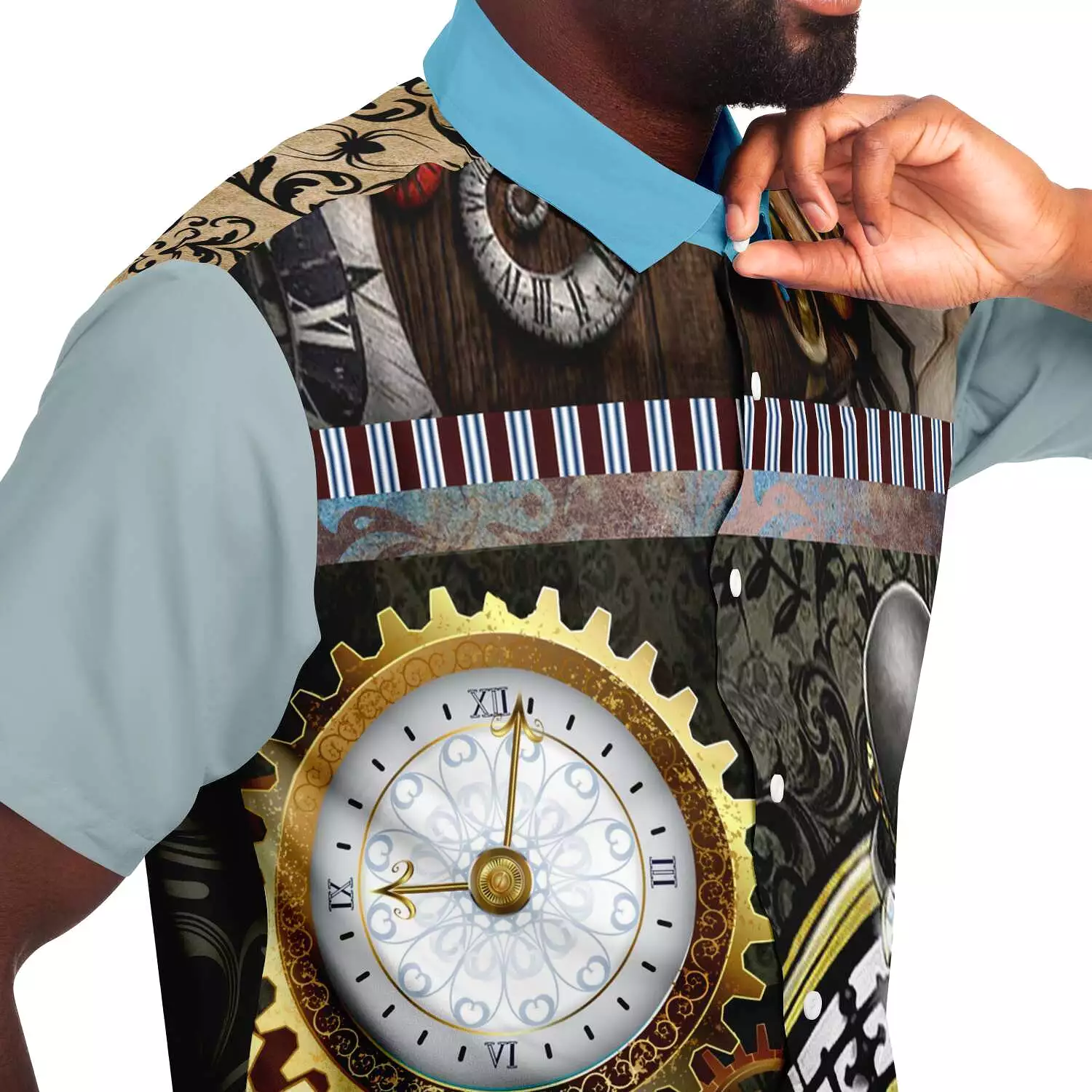 Steampunk Warrior S/S Button Down Shirt