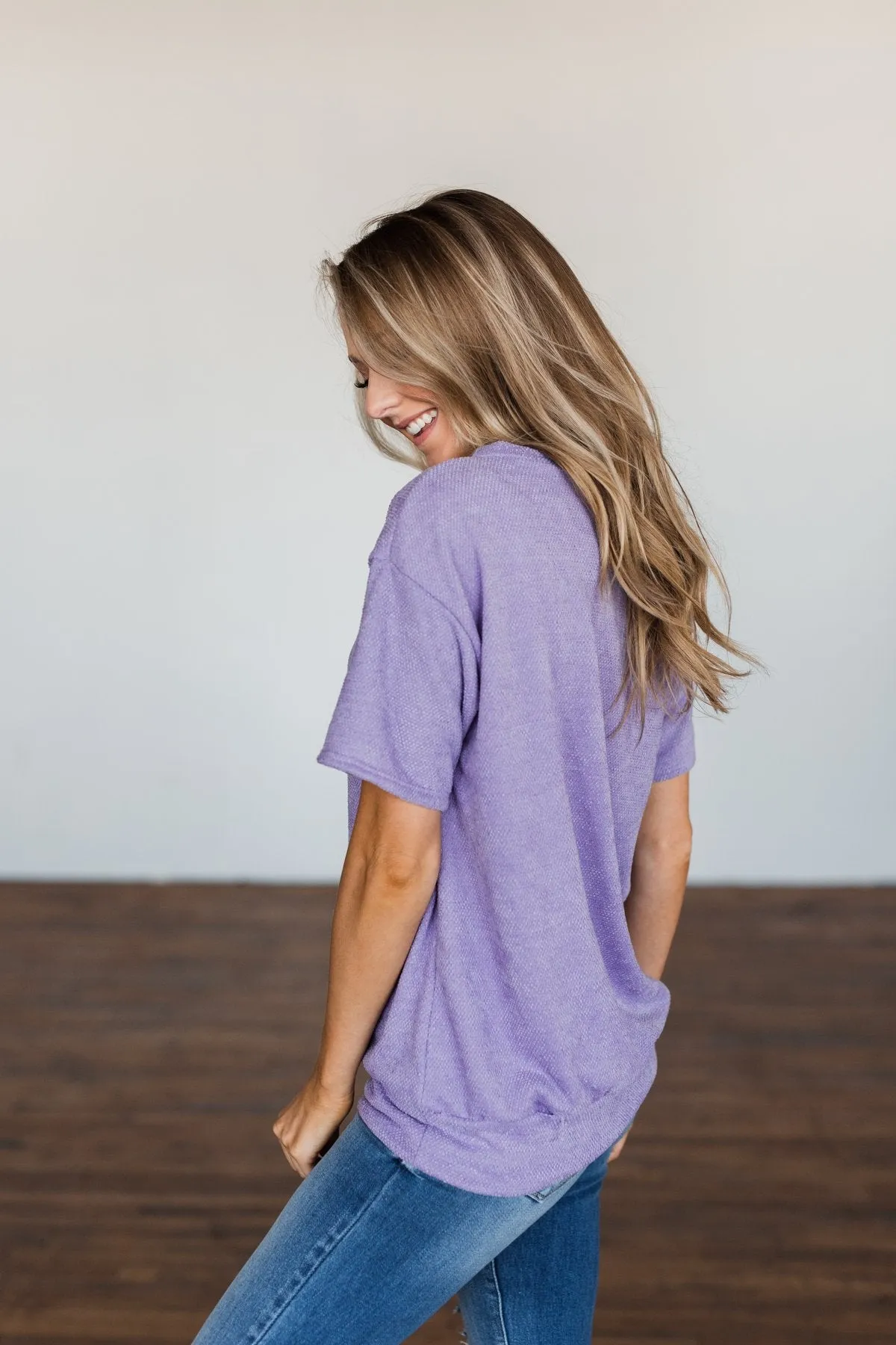 Sweet Love Of Mine Knit Top- Lavender