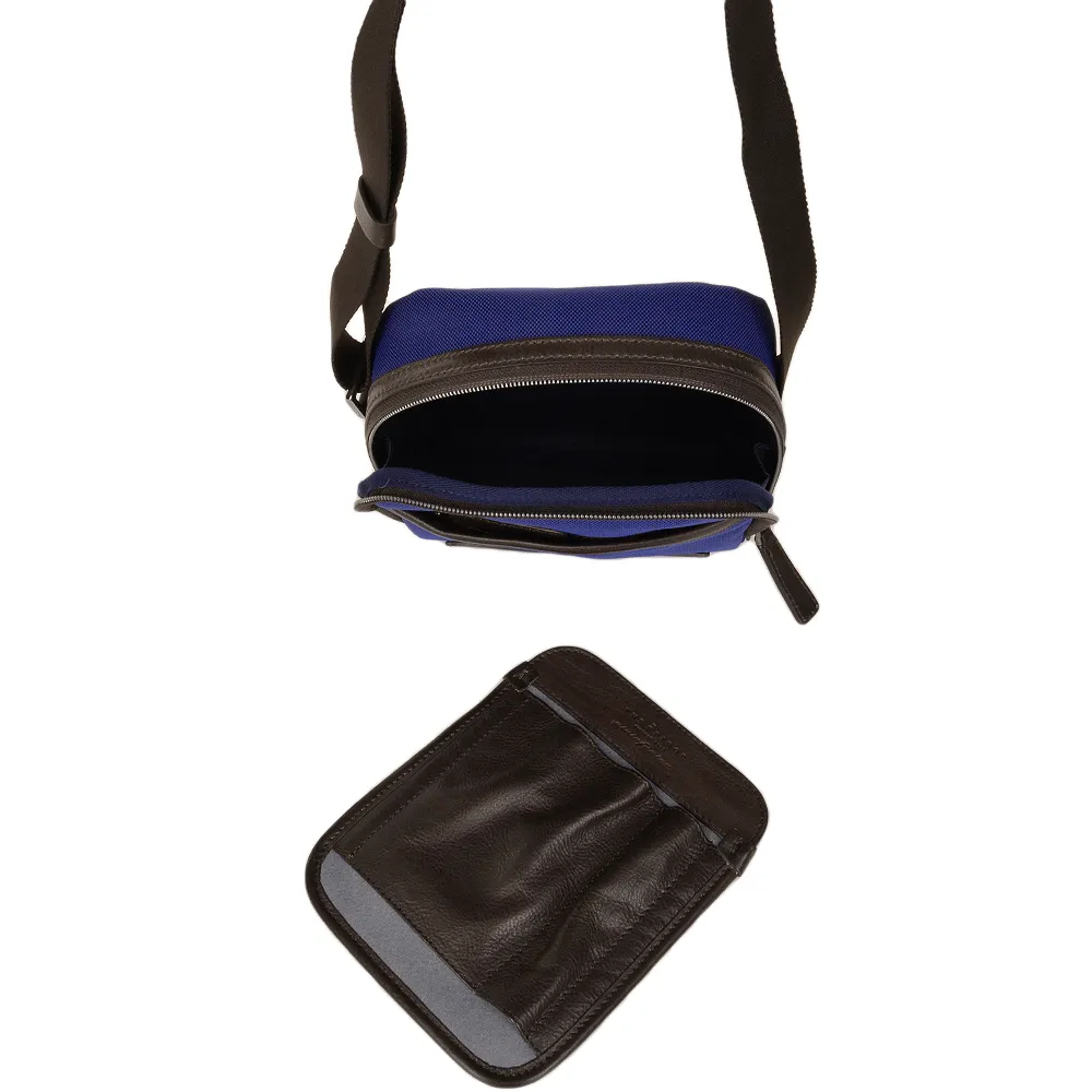 The Bridge Italian Medium Flight Bag Royal Blue/gunmetal - 052025 3D 3M NH