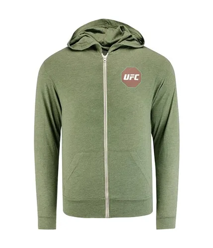 Ufc Mens French Terry Full Zip Hoodie Sweatshirt