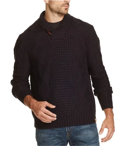 Weatherproof Mens Fisherman Shawl Knit Sweater