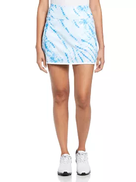 Womens Diagonal Tie Dye Print Golf Skort