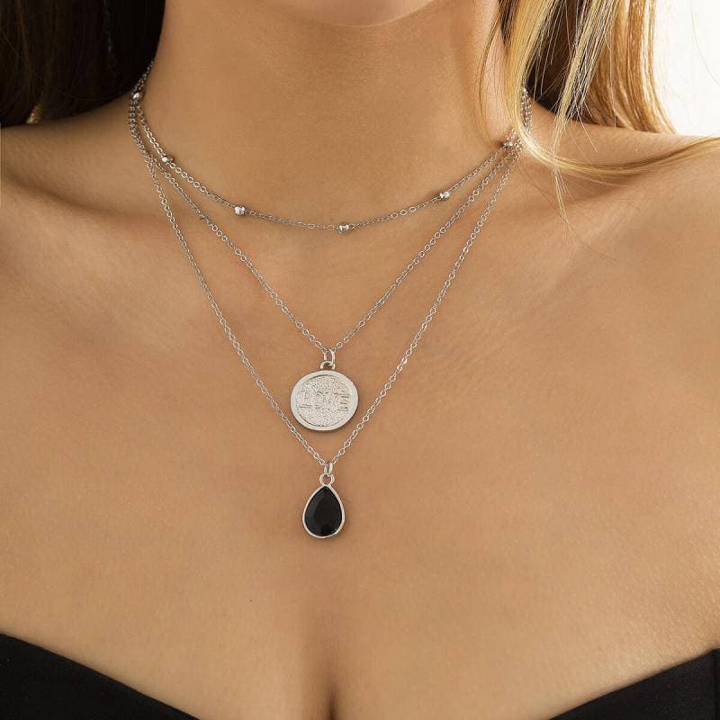 Women's Fashion Water Drop Pendant Necklaces