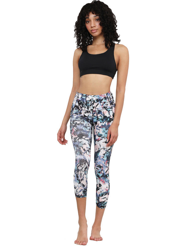 Women's Floral Print Leggings with Inner Pocket/Side Pocket