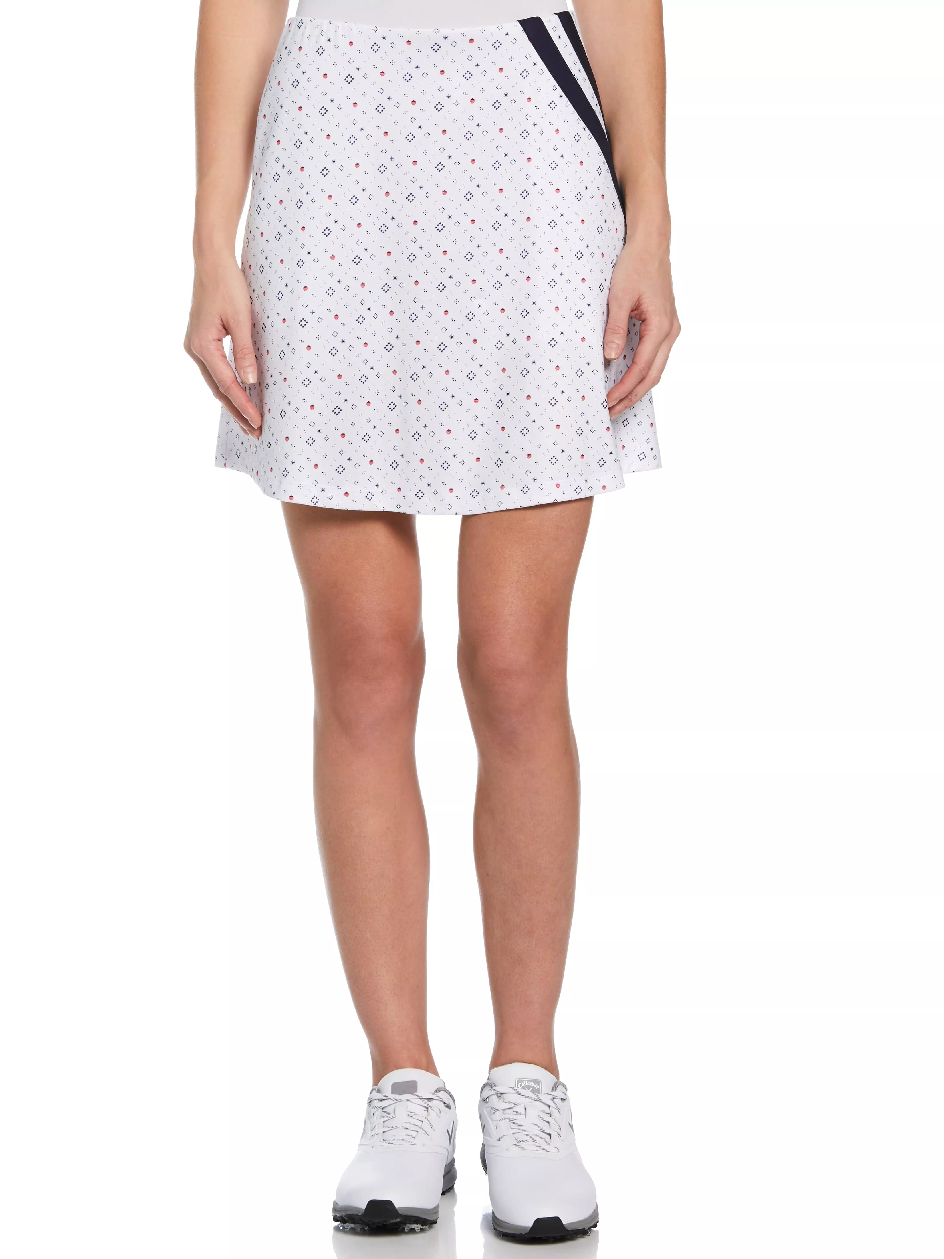 Womens Geometric Strawberry Print Golf Skort