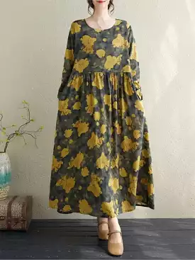 Women's Oversized Floral Long Dress S5059080