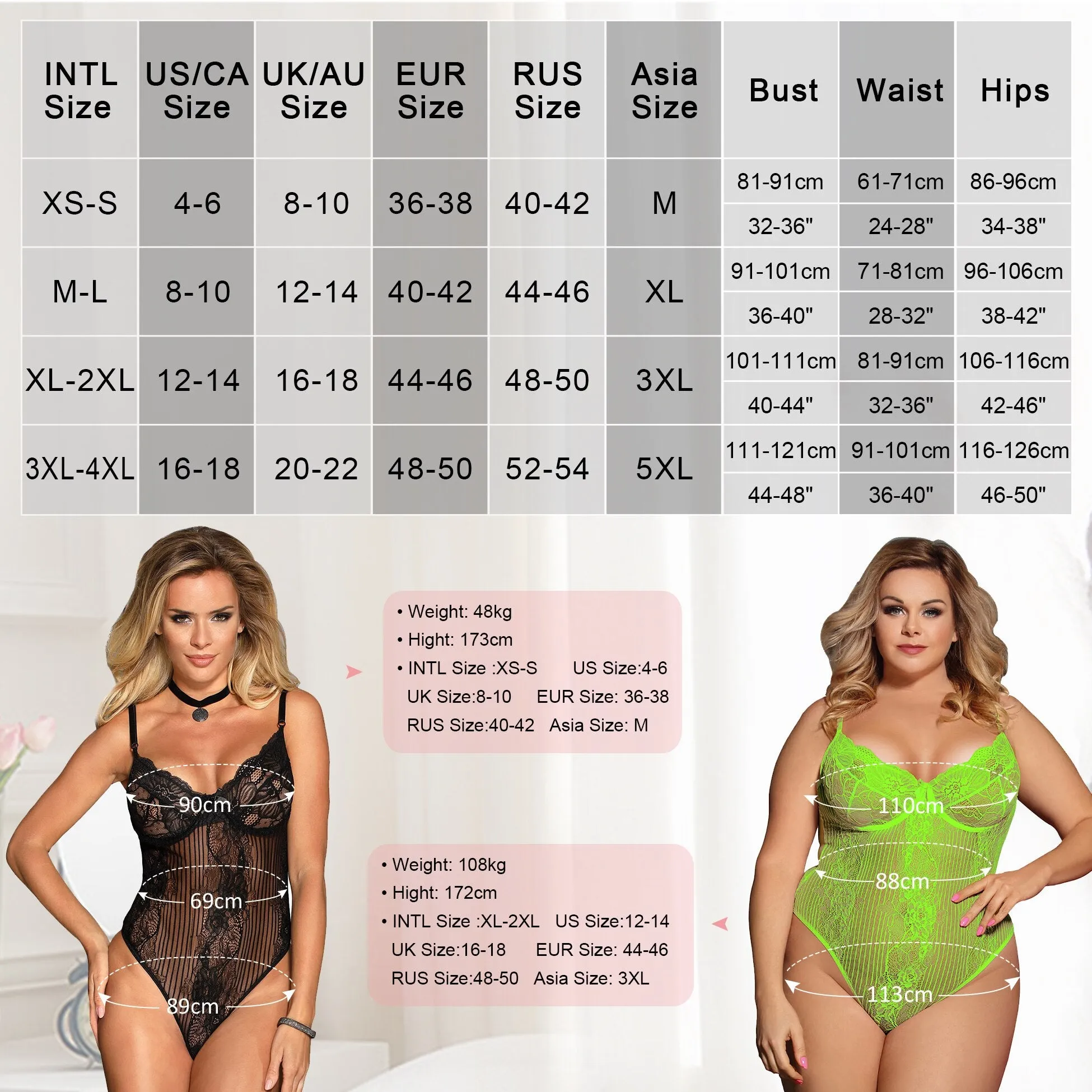 Women's Sexy Transparent Sheer Neon Lace Bodycon Leotard Bodysuit