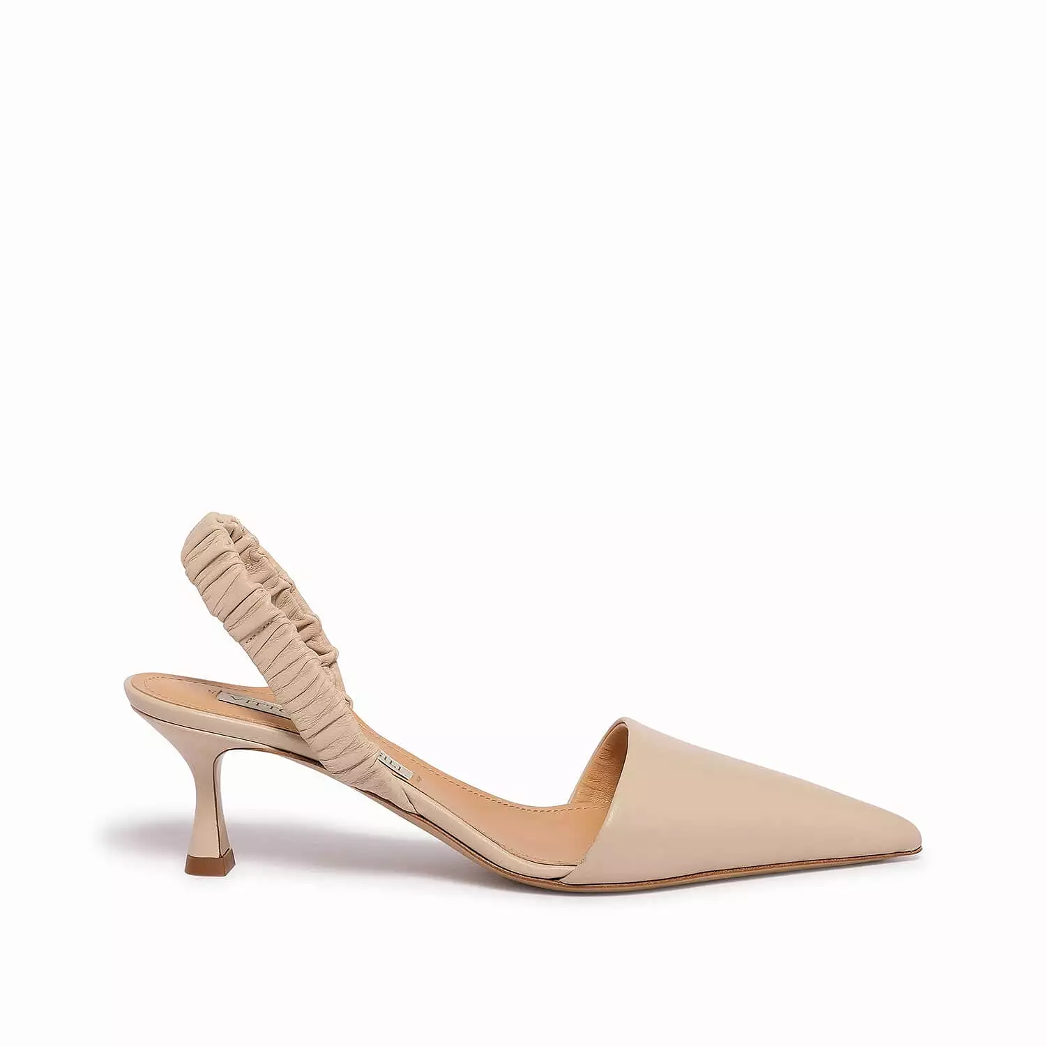 Women's tassel leather sling back décolleté